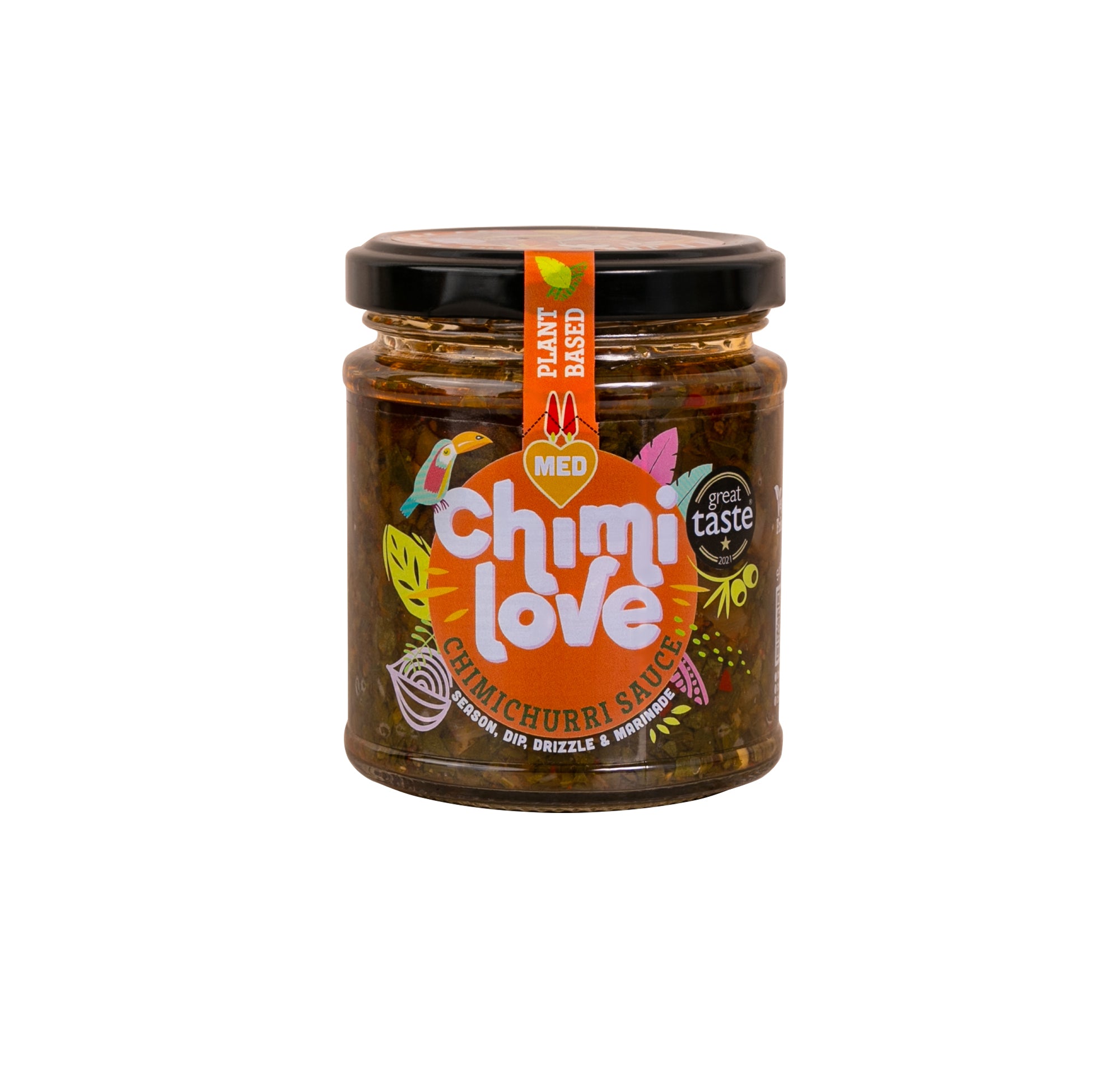 A jar of Chimichurri Medium sauce